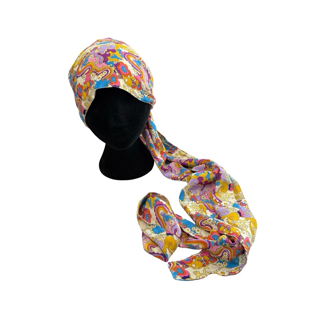 70’s Gardenbelle Shop bohemian/hippie festival Headband Scarf Silk